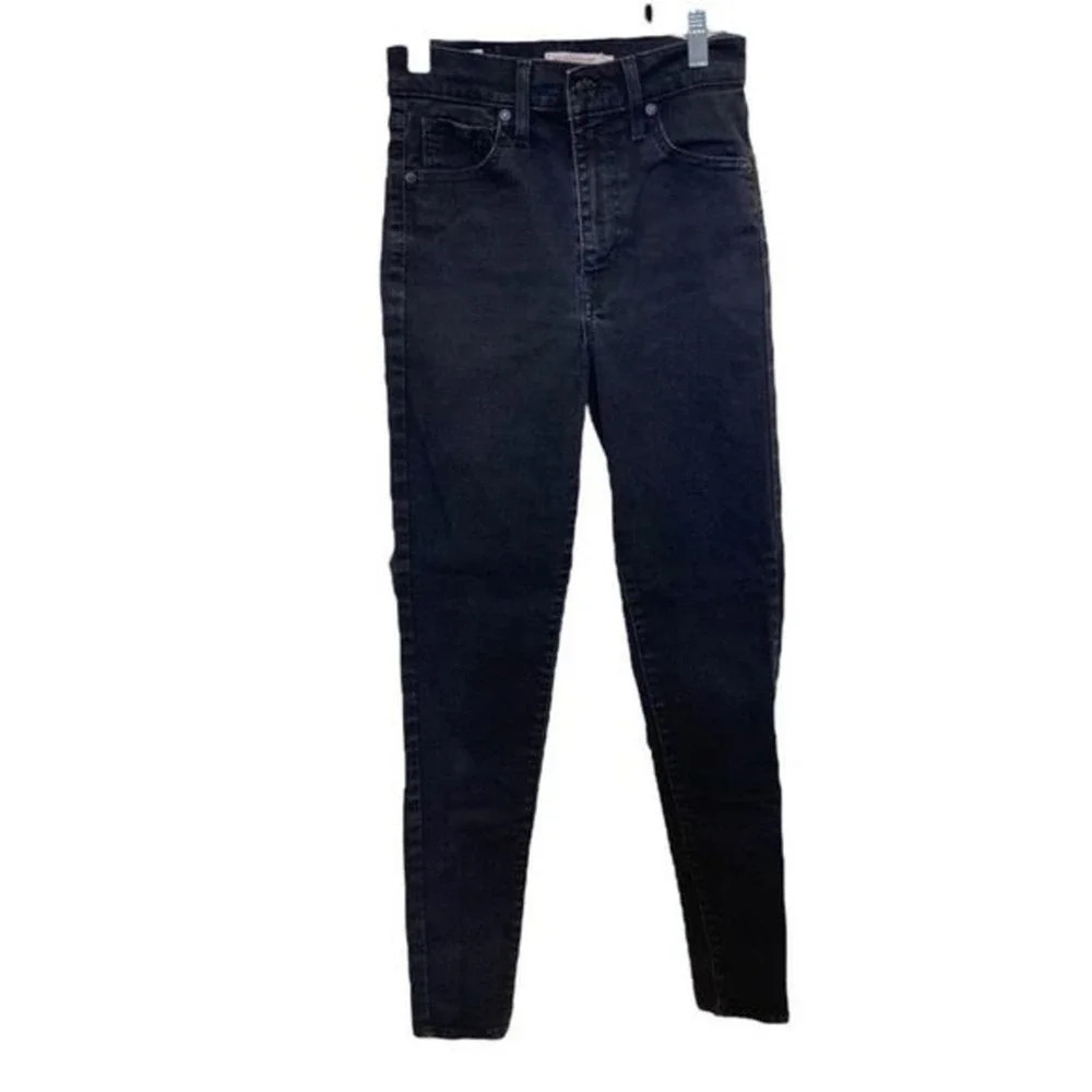 LEVI'S Premium Mile High Super Skinny Black Jeans Size 26